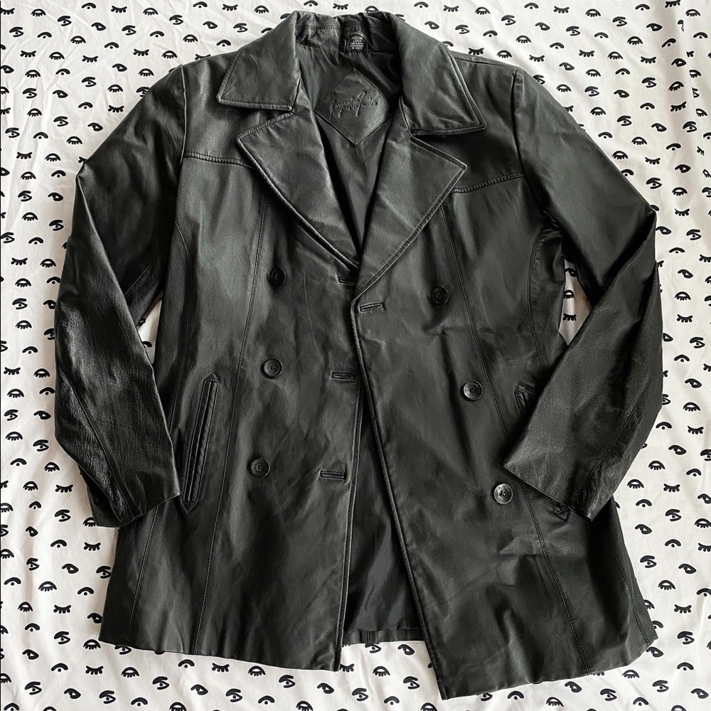 Vintage Genuine Leather Blazer Jacket